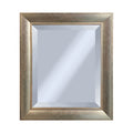 Rectangular mirror with a white gold frame on a white background