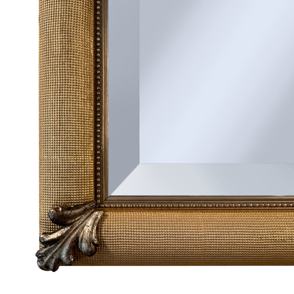 Corner detail of the hand embellished decor