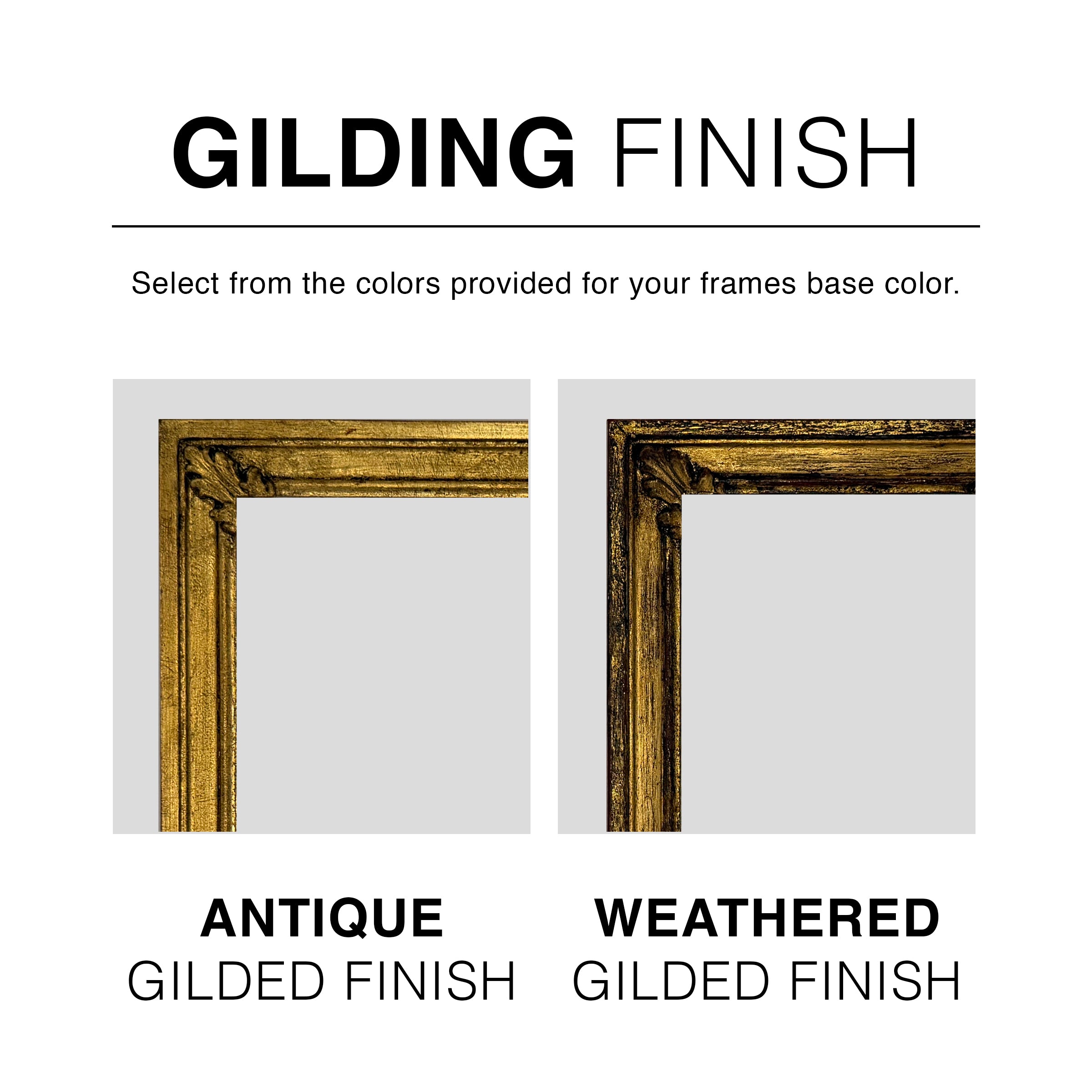 gilding finish of frame