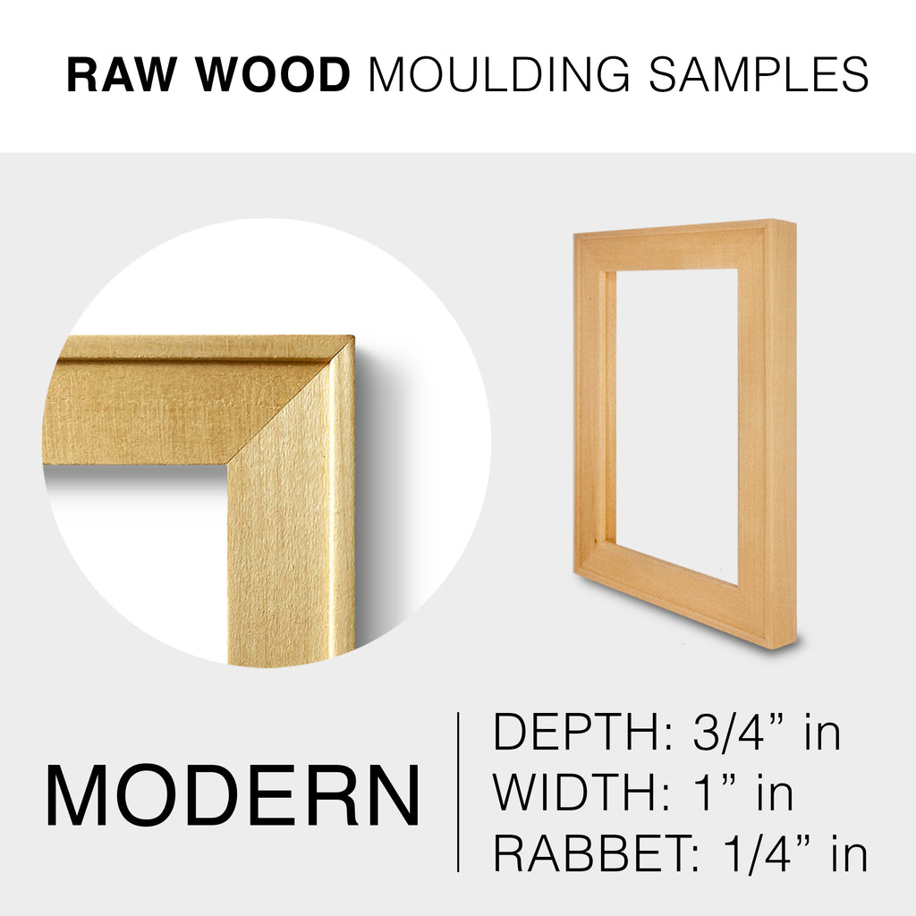 Raw wood moulding