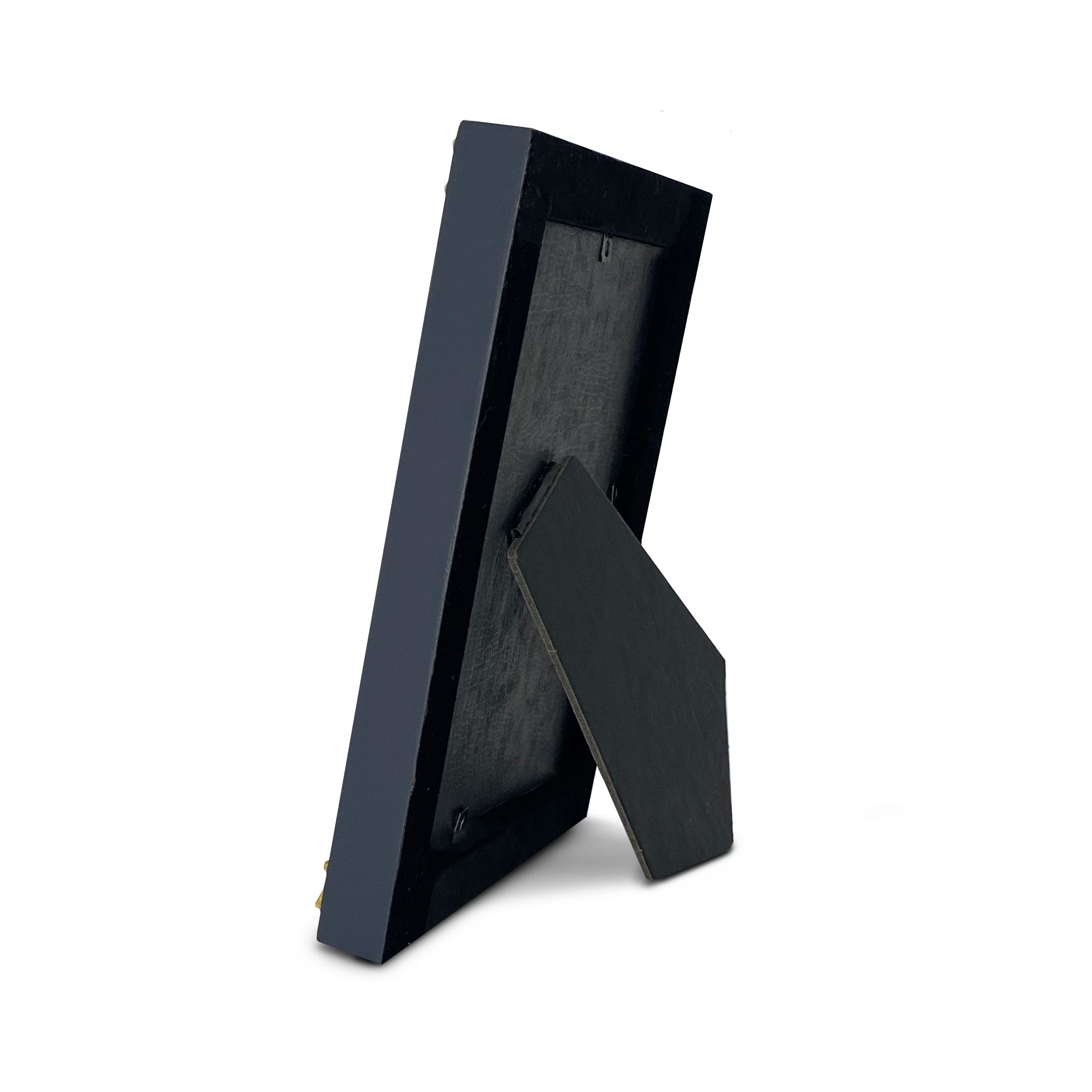 Back of navy gilded frame